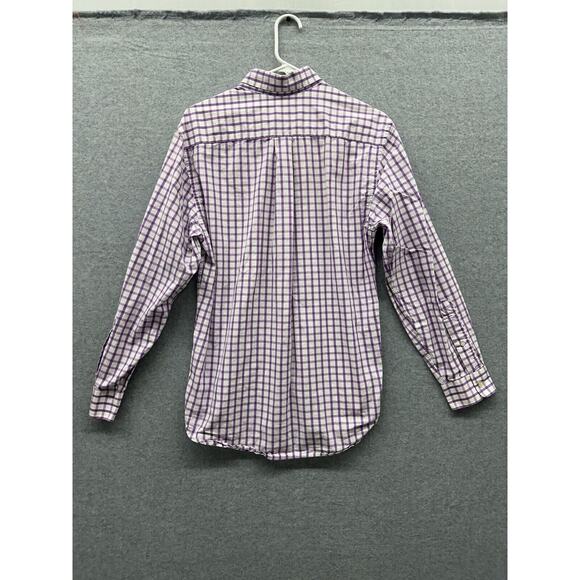 Vineyard Vines Whale Shirt Mens Size Small Long Sleeve Purple Plaid Pastel S - Picture 4 of 7